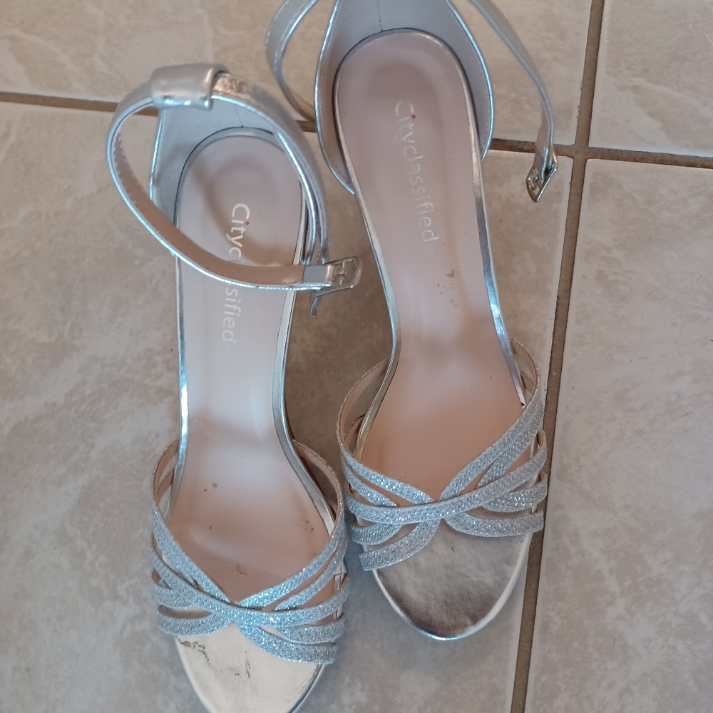 silver sandals